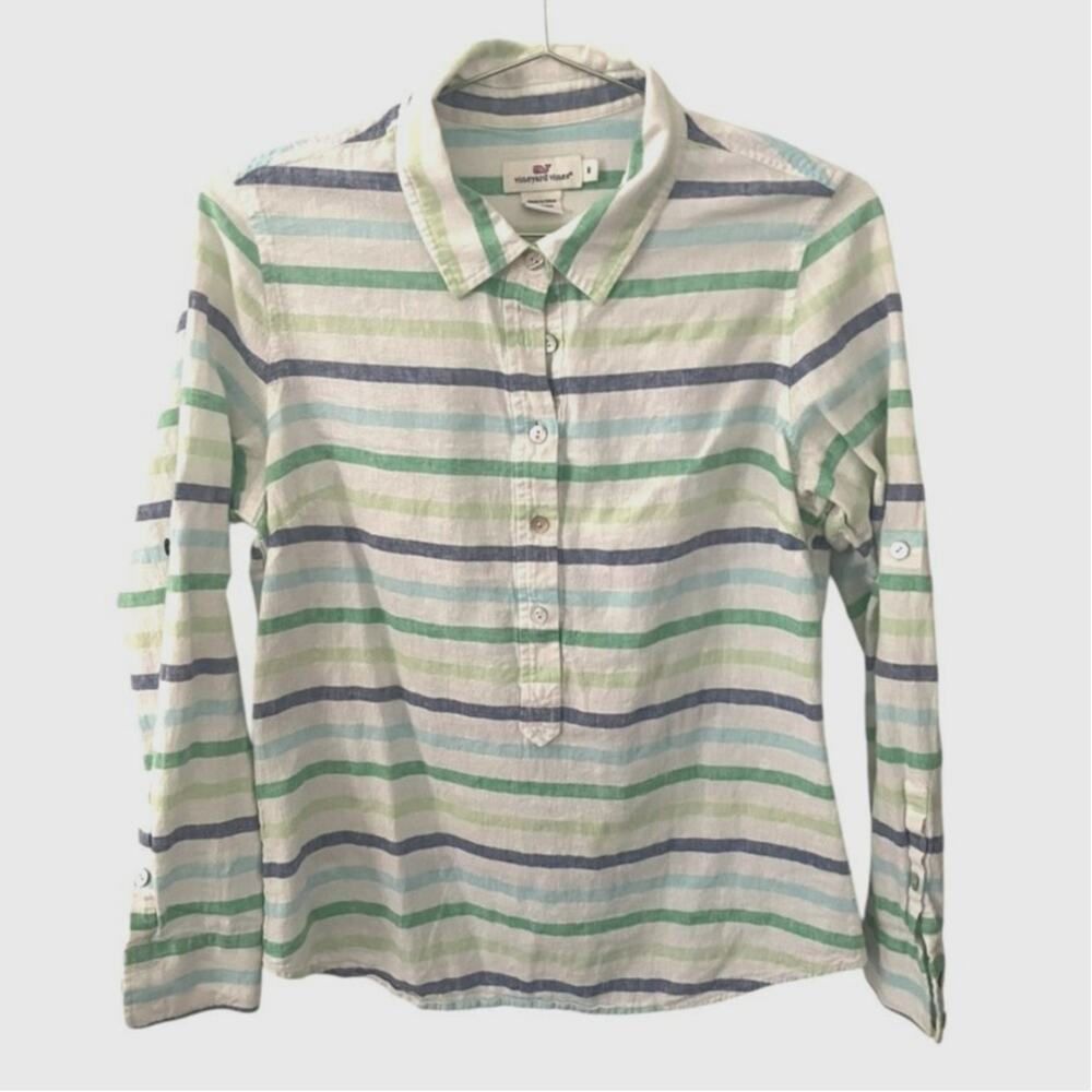 VineYard Vines Blouse | Lightweight Cotton/Linen | Sz Small | Euc